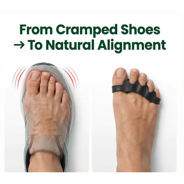 Toe Separators Doctor Recommended Correct Foot and Bunion Pain,Plantar Fasciitis Toe Straightener to Improve Functional Mobility